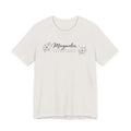 Magnolia Floral Logo Tee — Elegant Botanical Short Sleeve Shirt