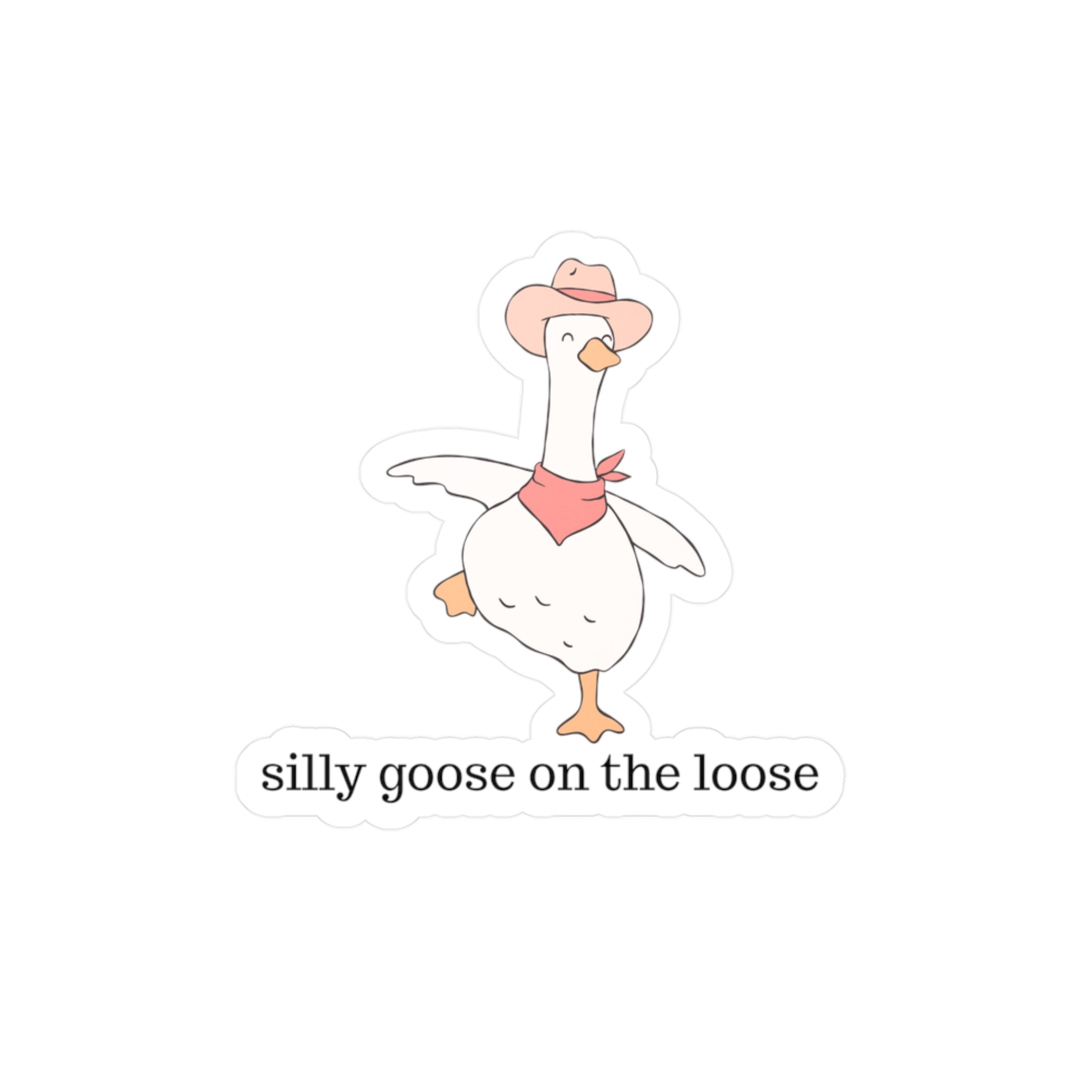 silly goose vinyl decal