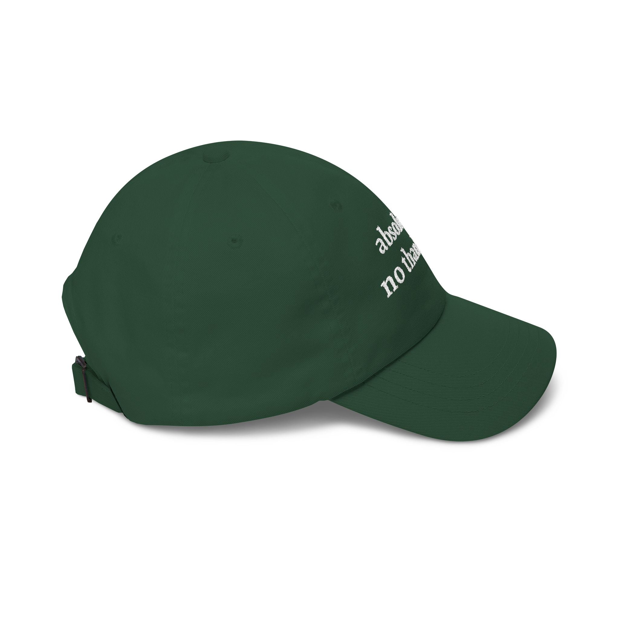 absolutely, no thank you baseball hat