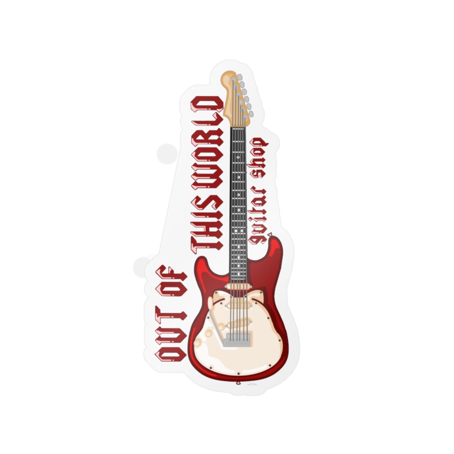 Out of this World Guitar Shop Decal