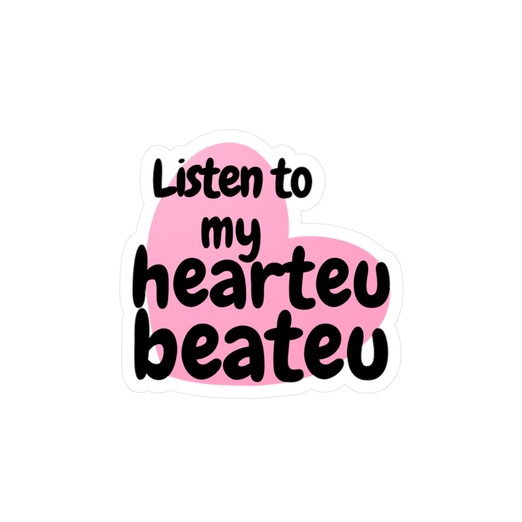 hearteu beateu vinyl decal