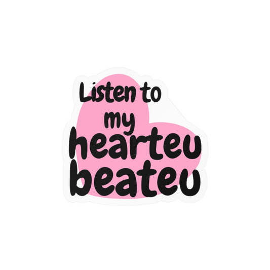 hearteu beateu vinyl decal